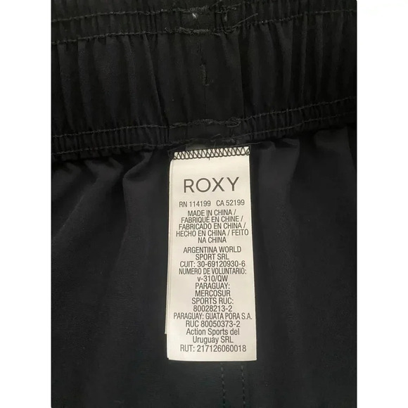 Roxy Black & White Striped Beach Classics 5´´ Negro Swimming Shorts Size M - Picture 8 of 8